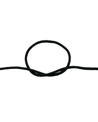 ELASTIC CORD 2 MM BLACK 580 POLYESTER 2550 M