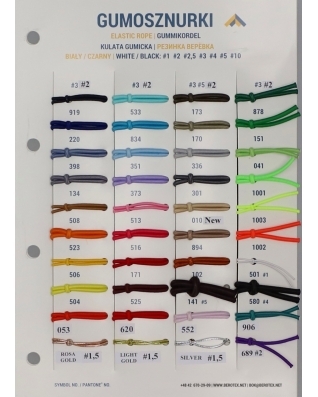 Elastic cord 2 mm khaki 173 polyester 50 mb