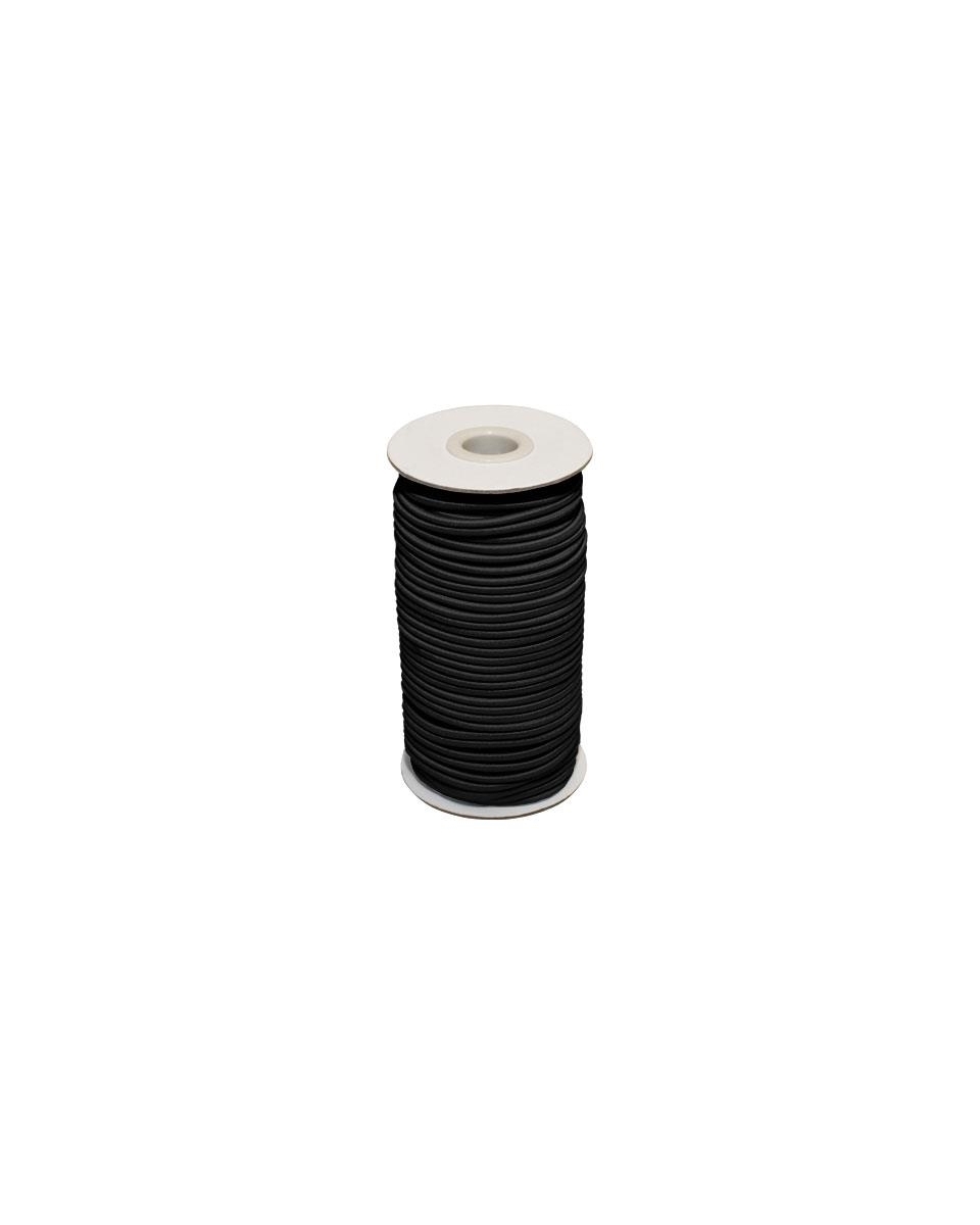 Elastic cord 2 mm black 580 polyester 50 mb