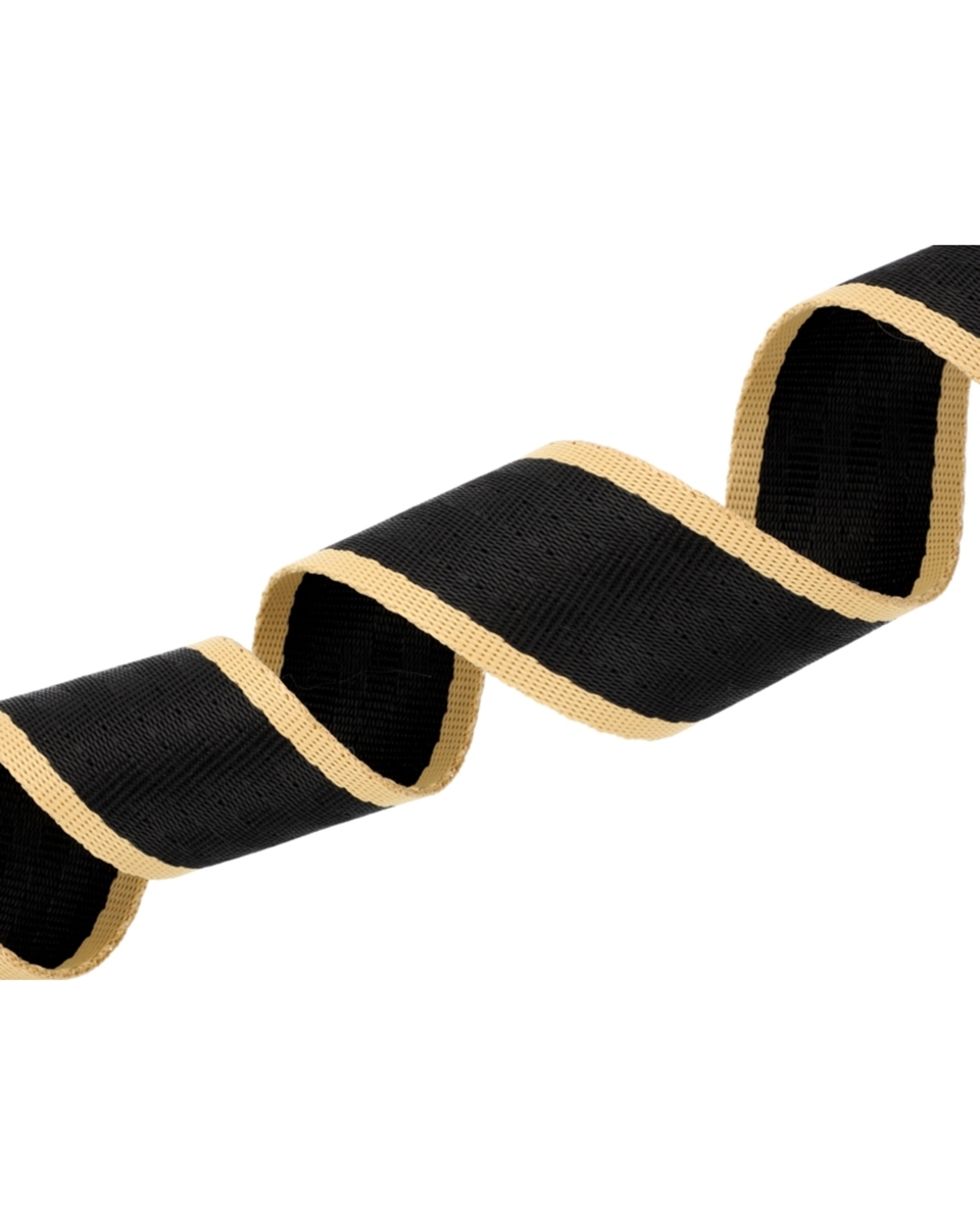 TRAGBAND  40 MM  / 1,6 MM SCHWARZ-BEIGE  EU&nbsp580 PES 25 LM
