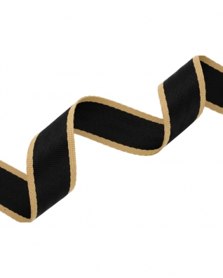 WEBBING 40 MM /  1,6 MM BLACK-BEIGE EU&nbsp580     PES&nbsp25 MB