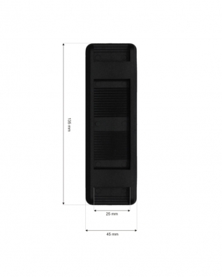 Plastic shoulder pad 25/135 mm baltazar black 200 pcs