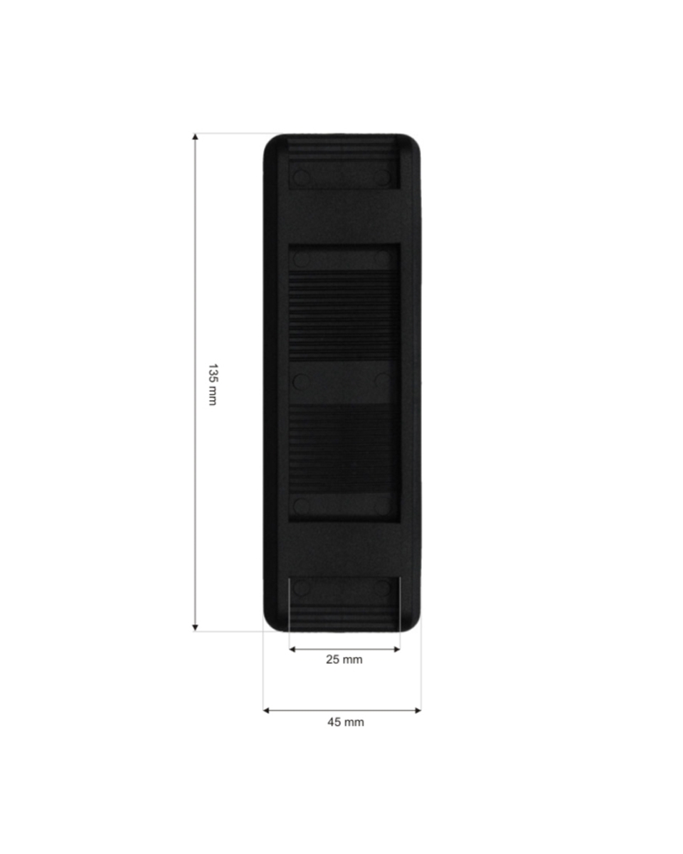 Plastic shoulder pad 25/135 mm baltazar black 200 pcs