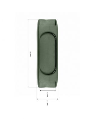 Plastic shoulder pad 30/135 mm miron olive 20 pcs