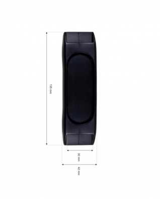 Plastic shoulder pad 30/135 mm miron black 200 pcs