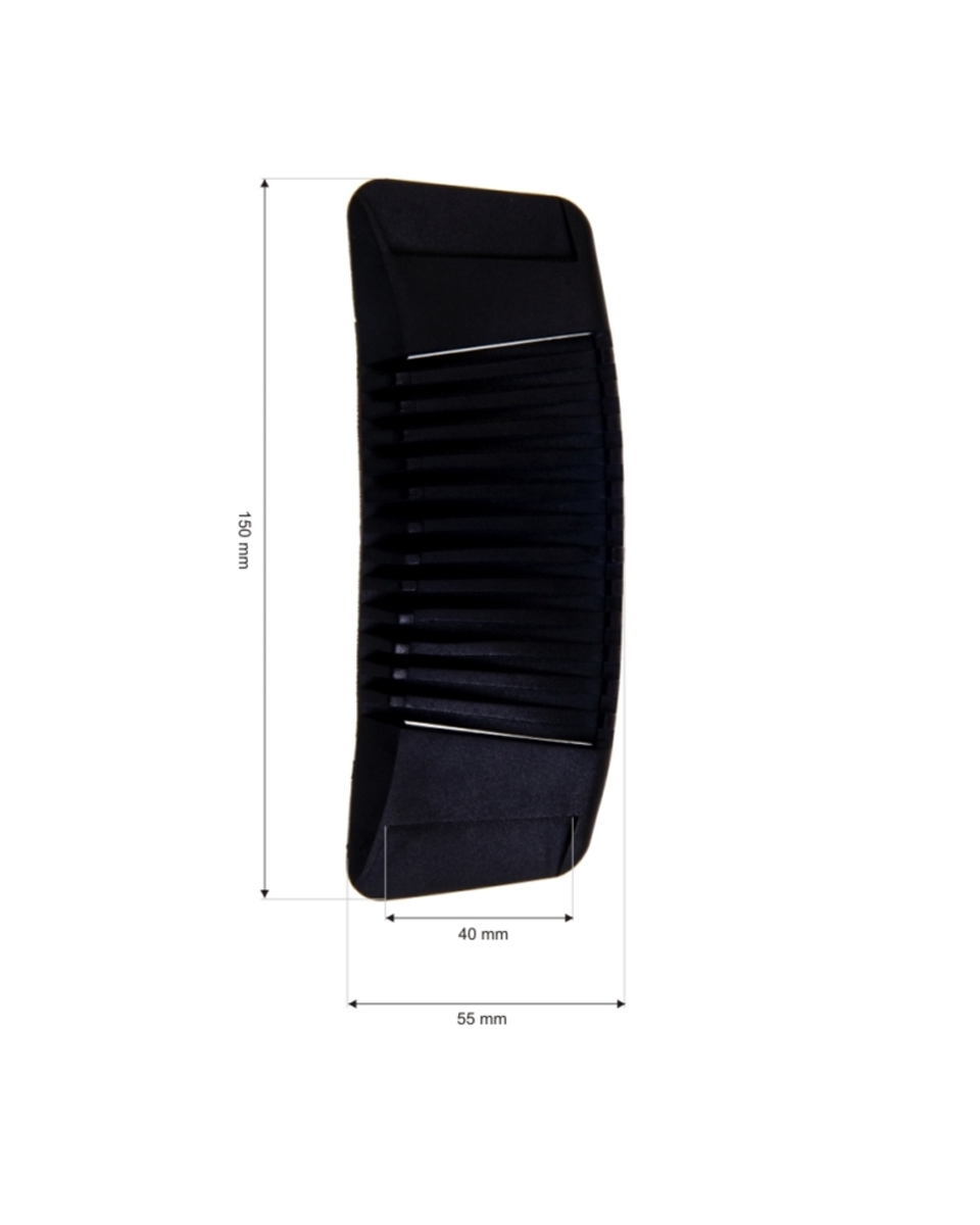 Plastic shoulder pad 40/150 mm kacper black 50 pcs