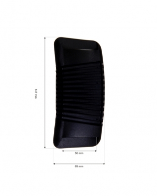 Plastic shoulder pad 50/147 mm black 120  pcs