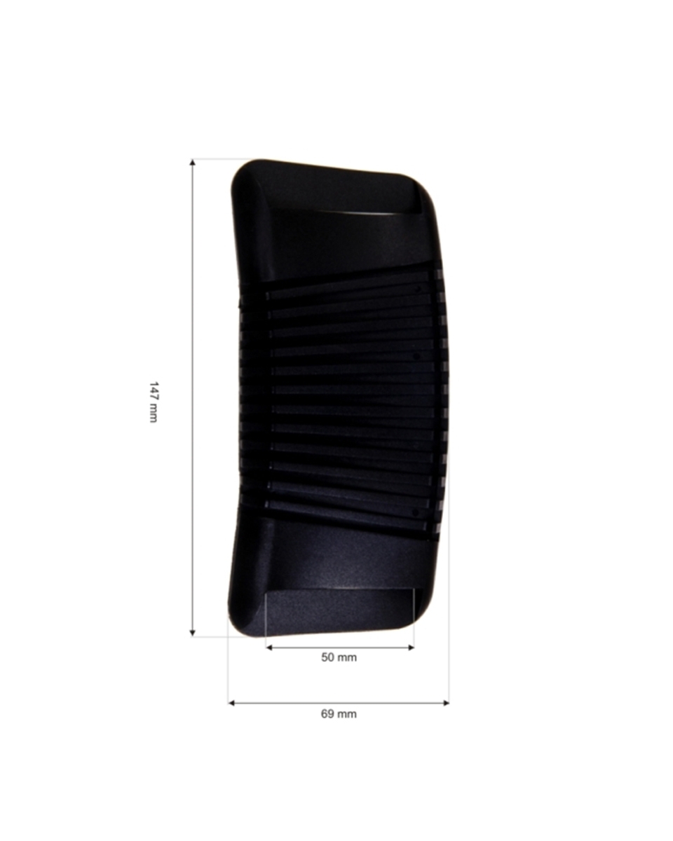 Plastic shoulder pad 50/147 mm black 120  pcs
