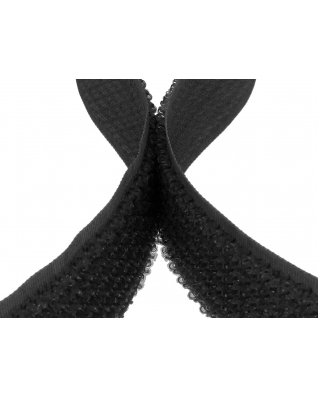 Hook and loop 2in1 tape  black 101 100% nylon 20 mb