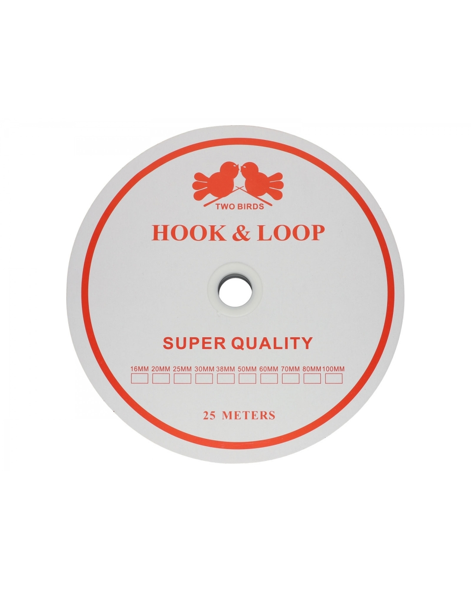 HOOK AND LOOP TAPE WITH GLUE  BLACK 580 NYLON LOOP 25 MB