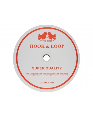 HOOK AND LOOP TAPE WITH GLUE  BLACK 580 NYLON LOOP 25 MB