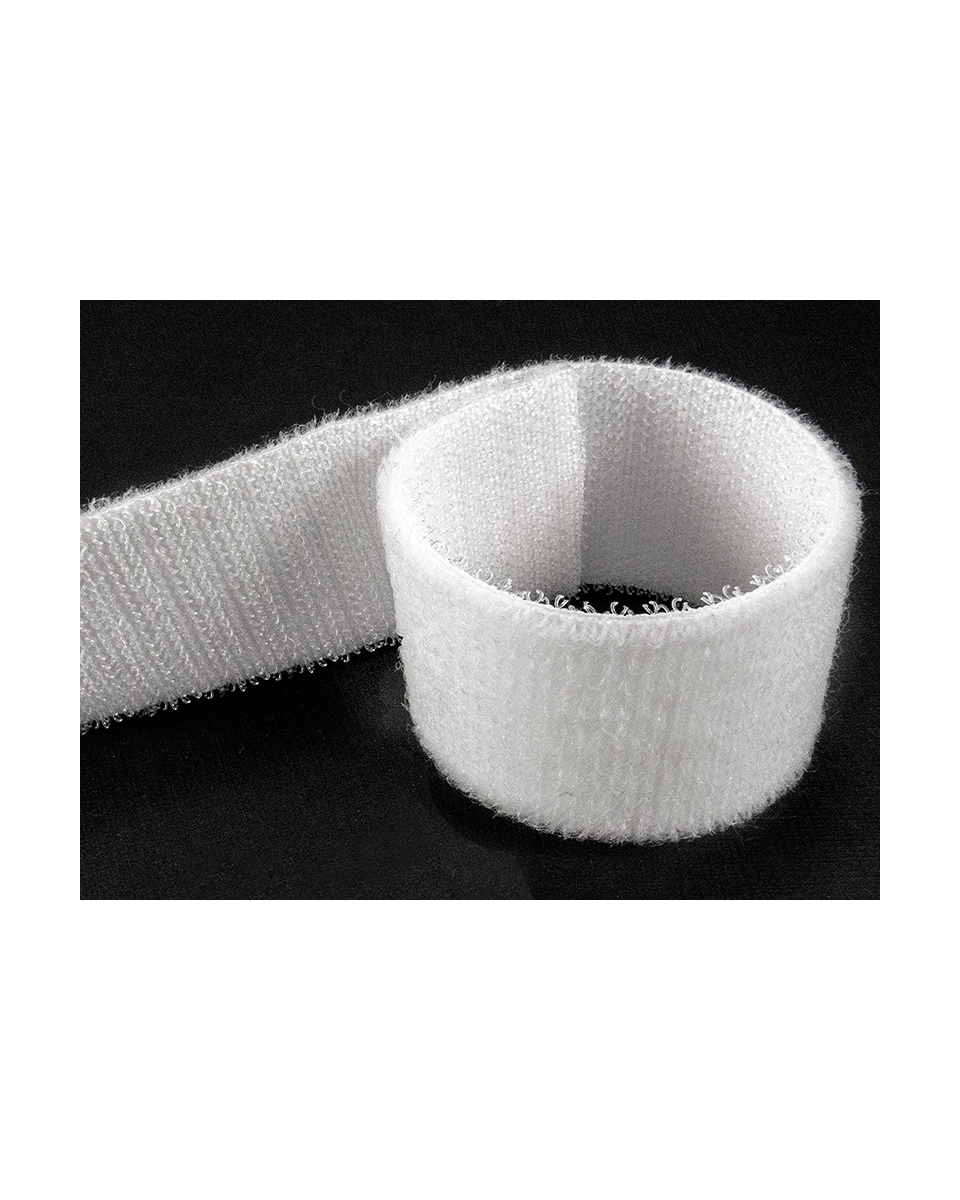Taśma rzep dwustronna (501) biała nylon