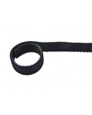 Hook and loop tape back-to-back  black 580 pes/nylon 25 mb