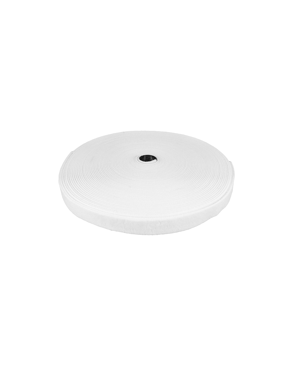 Hook and loop tape back-to-back  (501) white pes/nylon 25 mb
