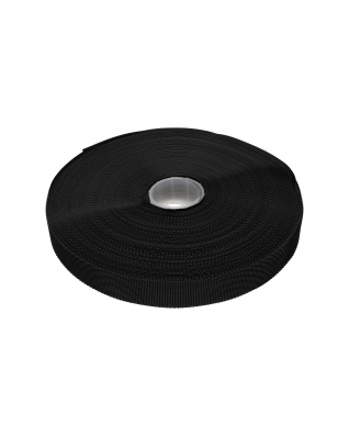 HOOK AND LOOP TAPE LOW-PROFILE  (580) BLACK PES/NYLON 25 MB