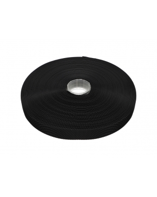 HOOK AND LOOP TAPE LOW-PROFILE  (580) BLACK PES/NYLON 25 MB