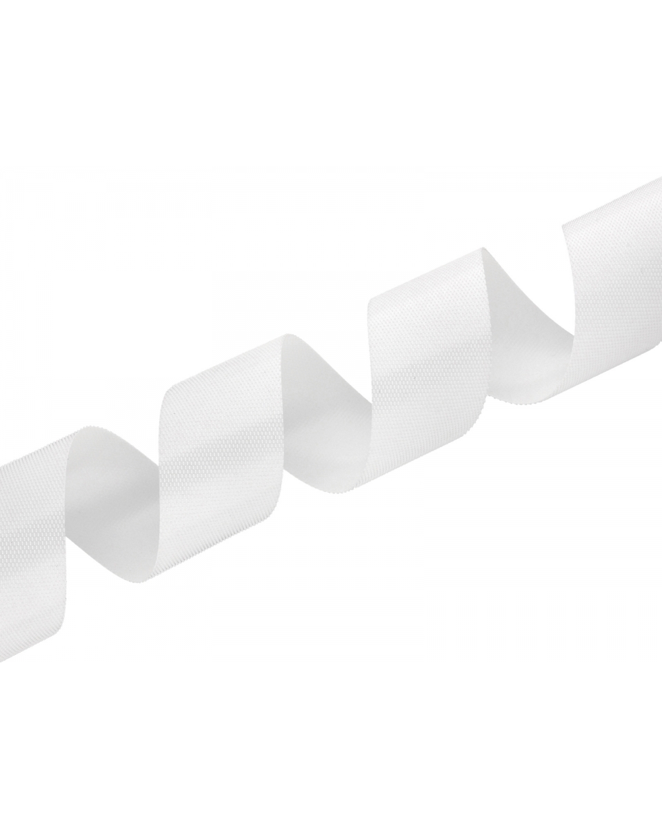 HOOK AND LOOP TAPE LOW-PROFILE  (501) WHITE PES/NYLON 25 MB