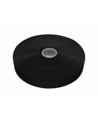 HOOK AND LOOP TAPE LOW-PROFILE  (580) BLACK PES/NYLON 25 MB