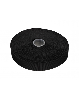 HOOK AND LOOP TAPE LOW-PROFILE  (580) BLACK PES/NYLON 25 MB