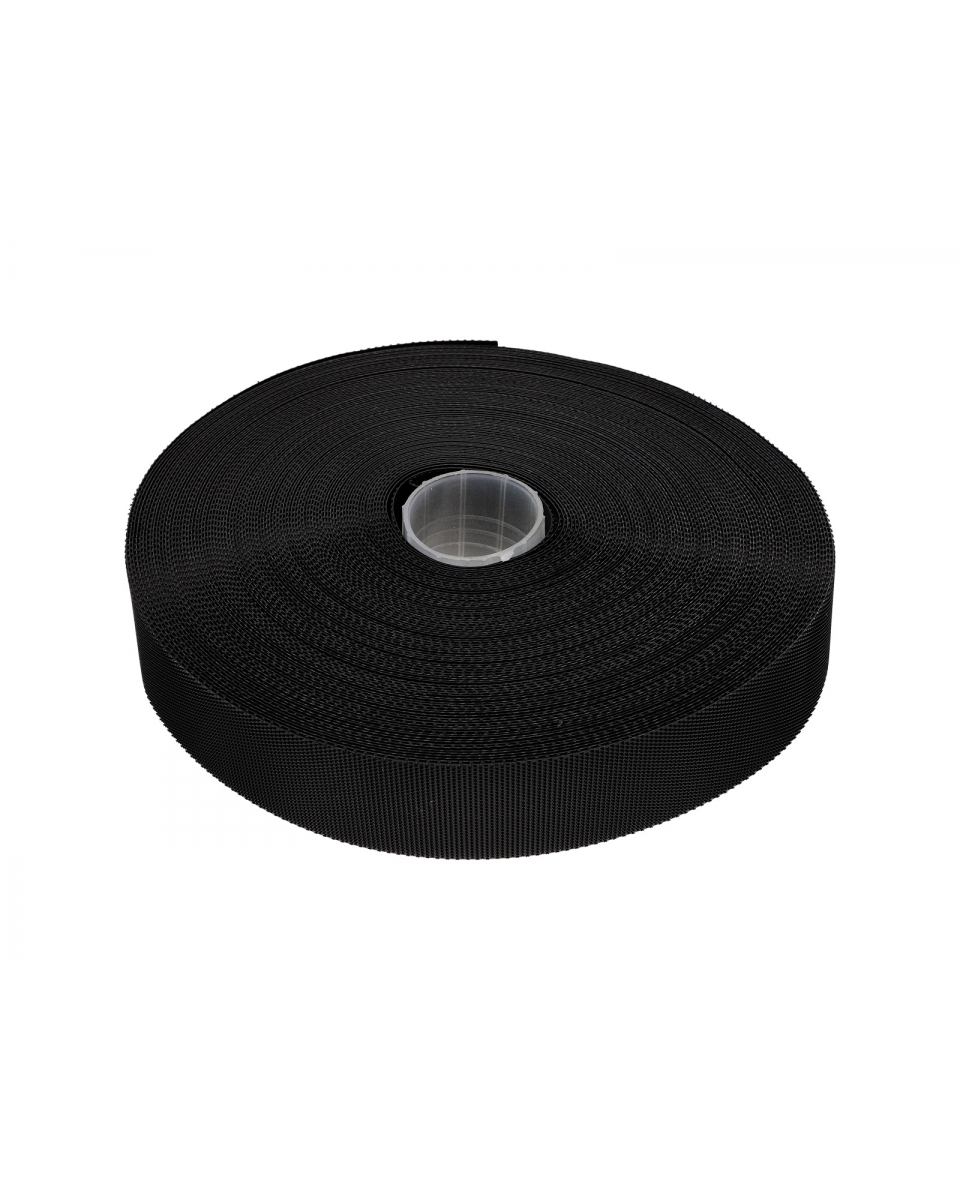 HOOK AND LOOP TAPE LOW-PROFILE  (580) BLACK PES/NYLON 25 MB