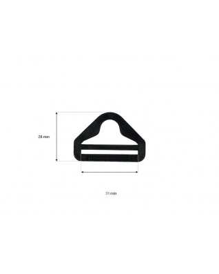 Plastic triangle 31 mm black 100 pcs
