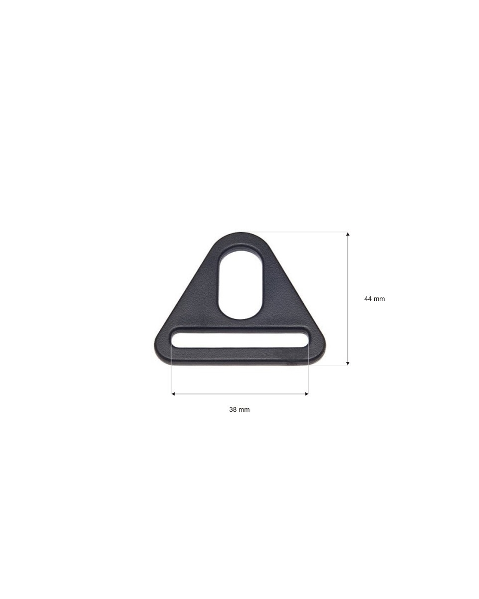Plastic triangle 38 mm black 100 pcs