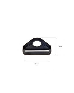 Plastic triangle 38 mm black 100 pcs