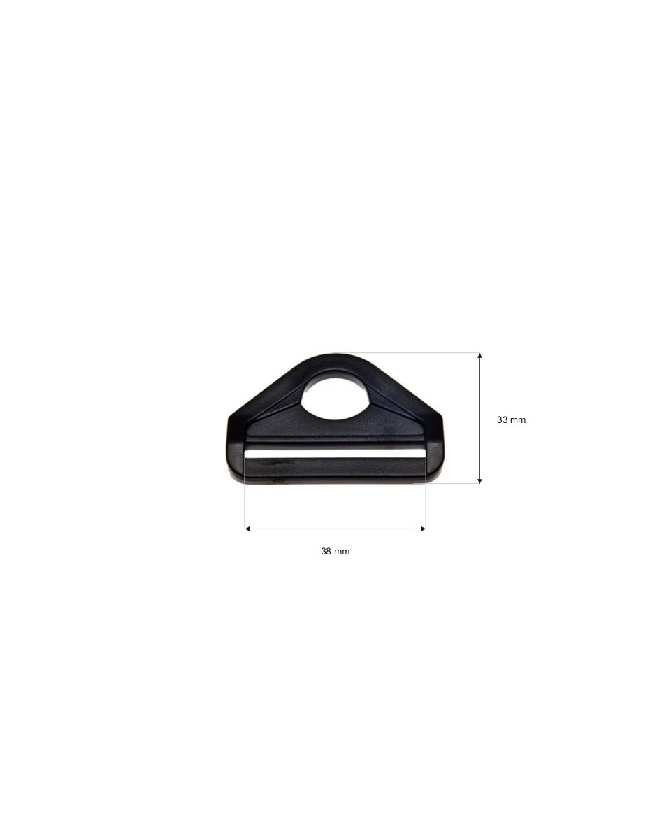 Trójkąt plastikowy 38 mm (0324-8500) czarny