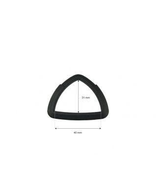 Plastic triangle 40 mm black 100 pcs