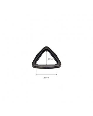 Plastic  triangle 25 mm lucjan black 100 pcs