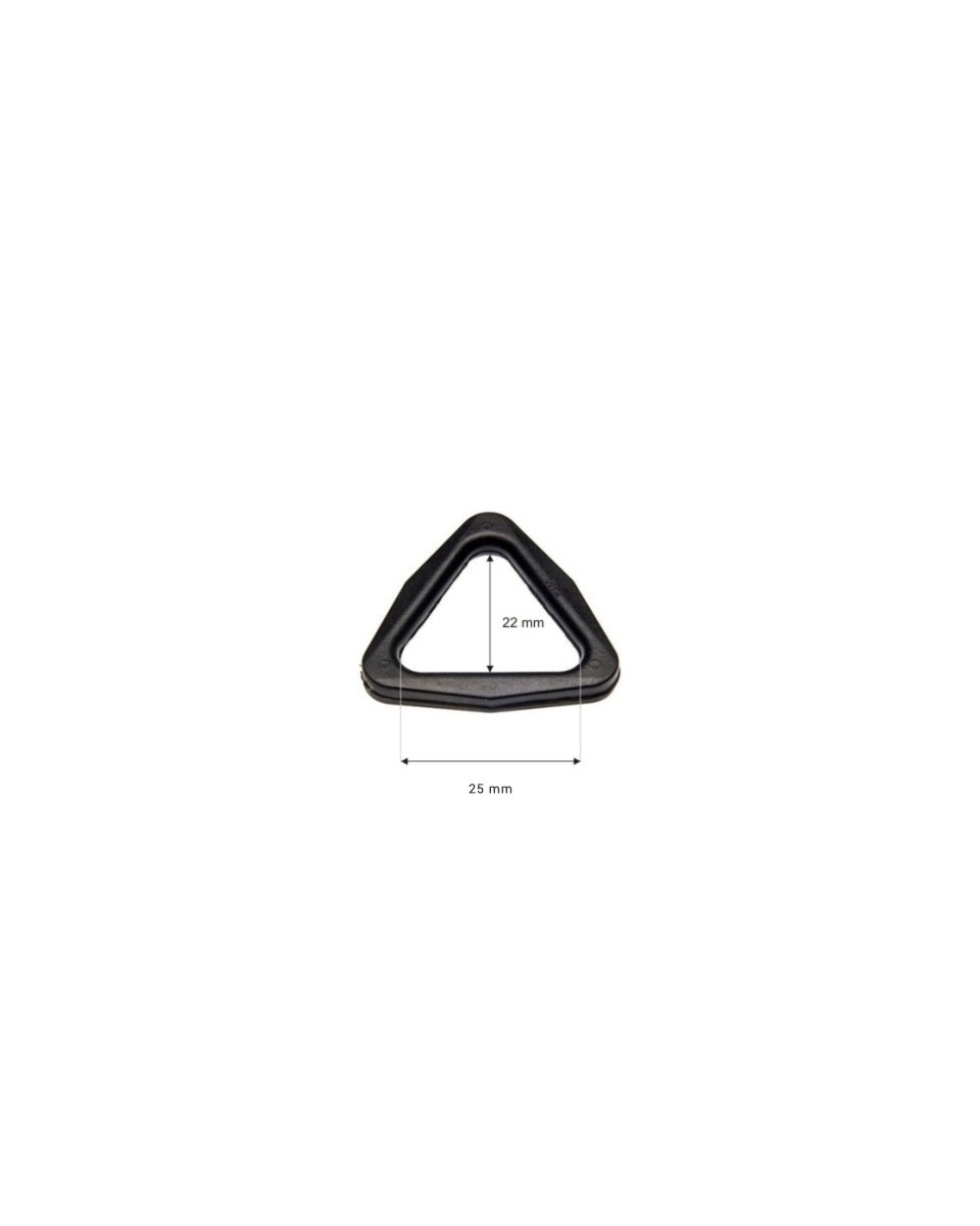 Plastic triangle 25 mm lucjan black  100 pcs