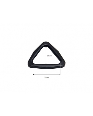 Plastic triangle 30 mm lucjan black 100 pcs