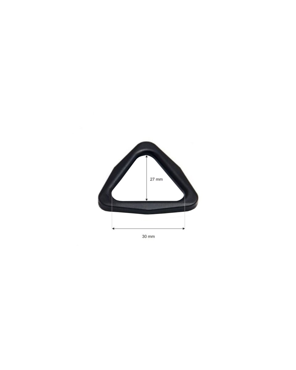 Plastic triangle 30 mm lucjan black 100 pcs