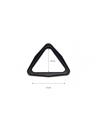 Plastic triangle 37 mm lucjan black 100 pcs