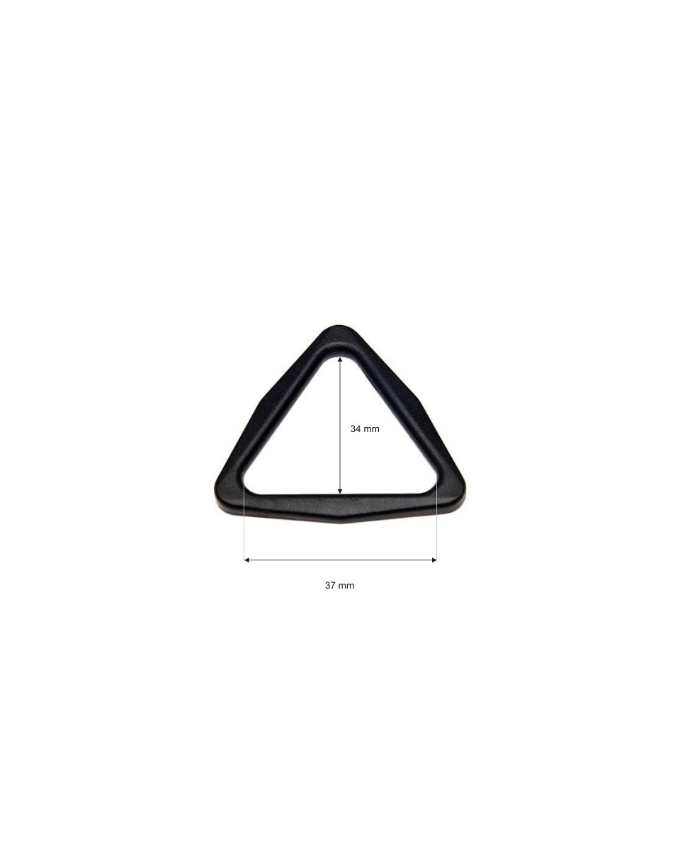 Plastic triangle 37 mm lucjan black 100 pcs