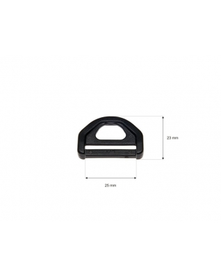 Plastic triangle 25 mm bernard black 100 pcs