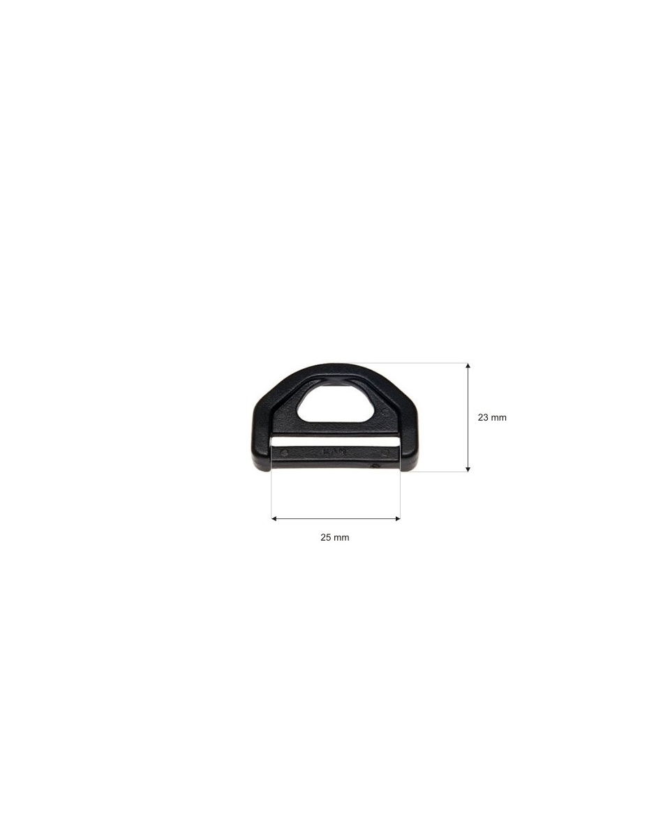 Plastic triangle 25 mm bernard black 100 pcs