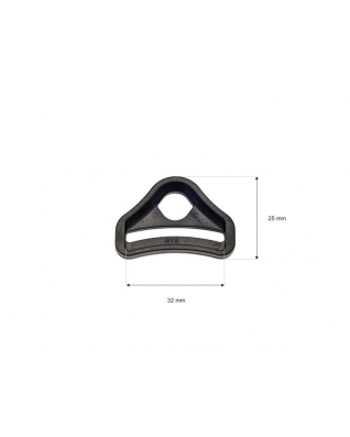 Plastic triangle 32 mm mieszko black 100 pcs