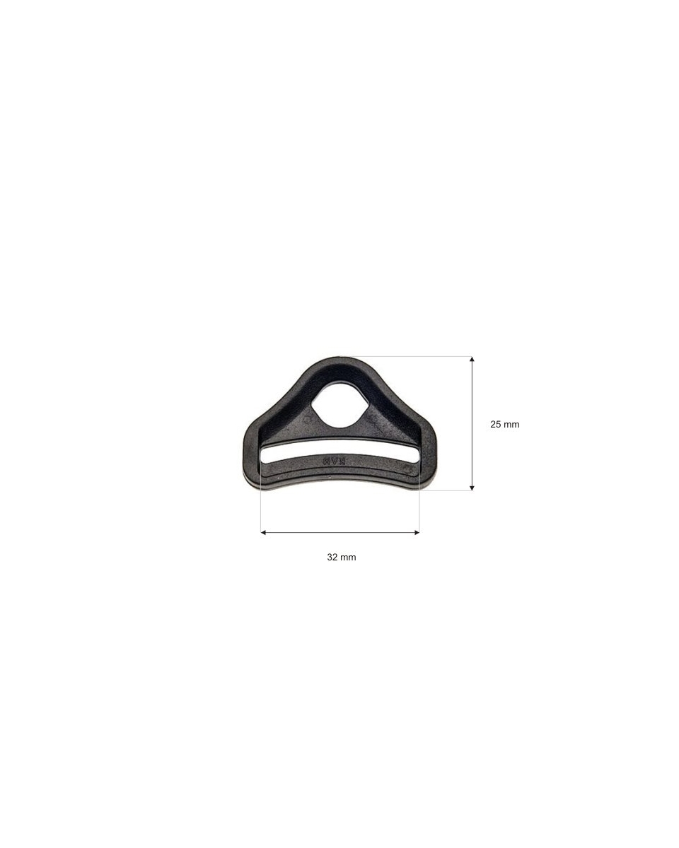Plastic triangle 32 mm mieszko black 100 pcs