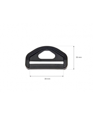 Plastic triangle 38 mm bernard black 100 pcs