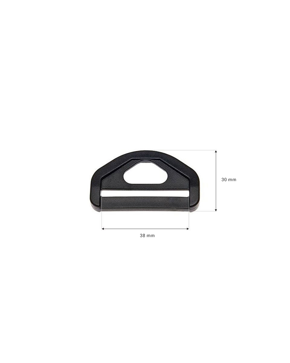 Plastic triangle 38 mm bernard black 100 pcs