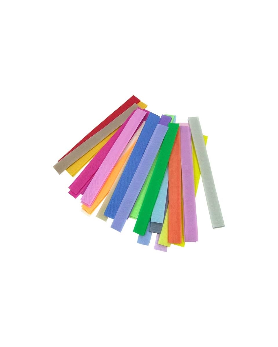 Taśma rzep  mix kolorów jasne paski 25 x 20 cm pes/nylon pętelka + haczyk
