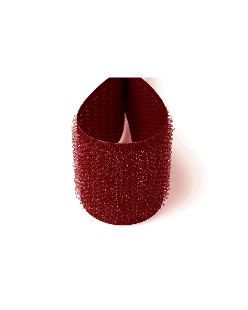 Hook and loop tape  maroon 048 polyester/nylon hook 25 mb