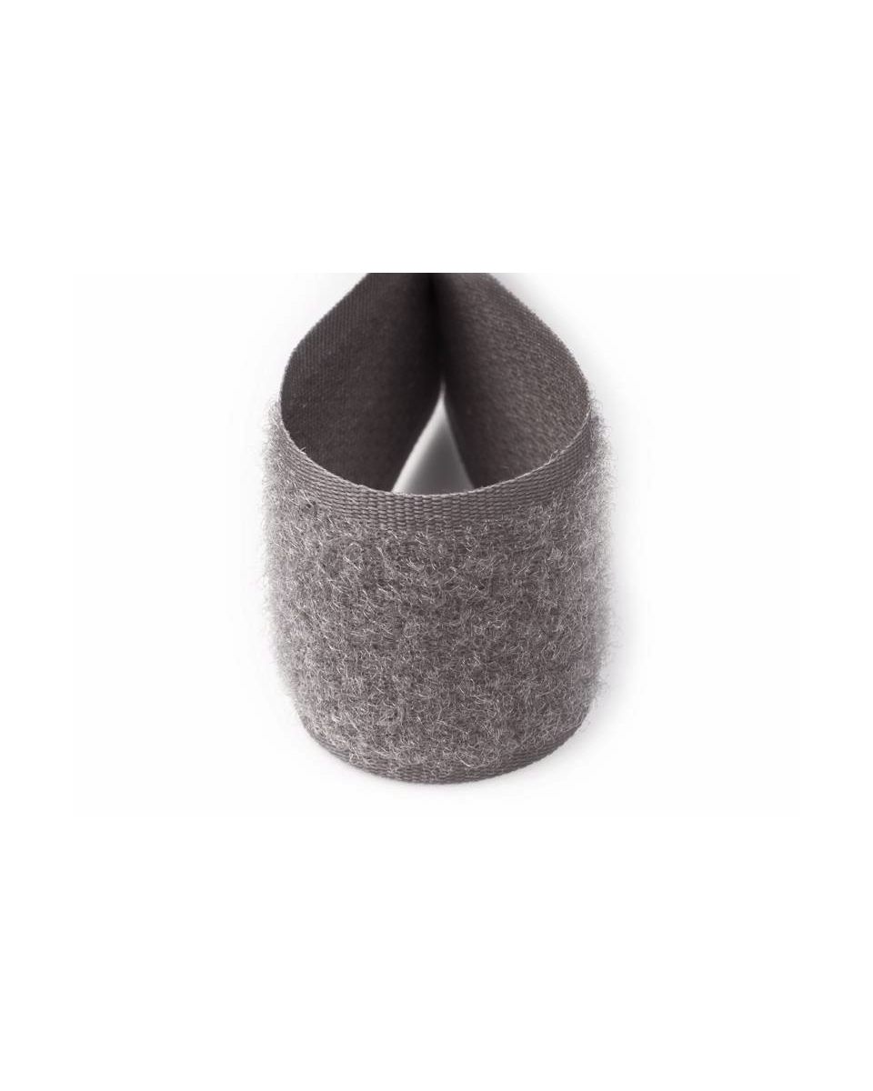 Hook and loop tape  grey 134 polyester/ny loop 25 mb