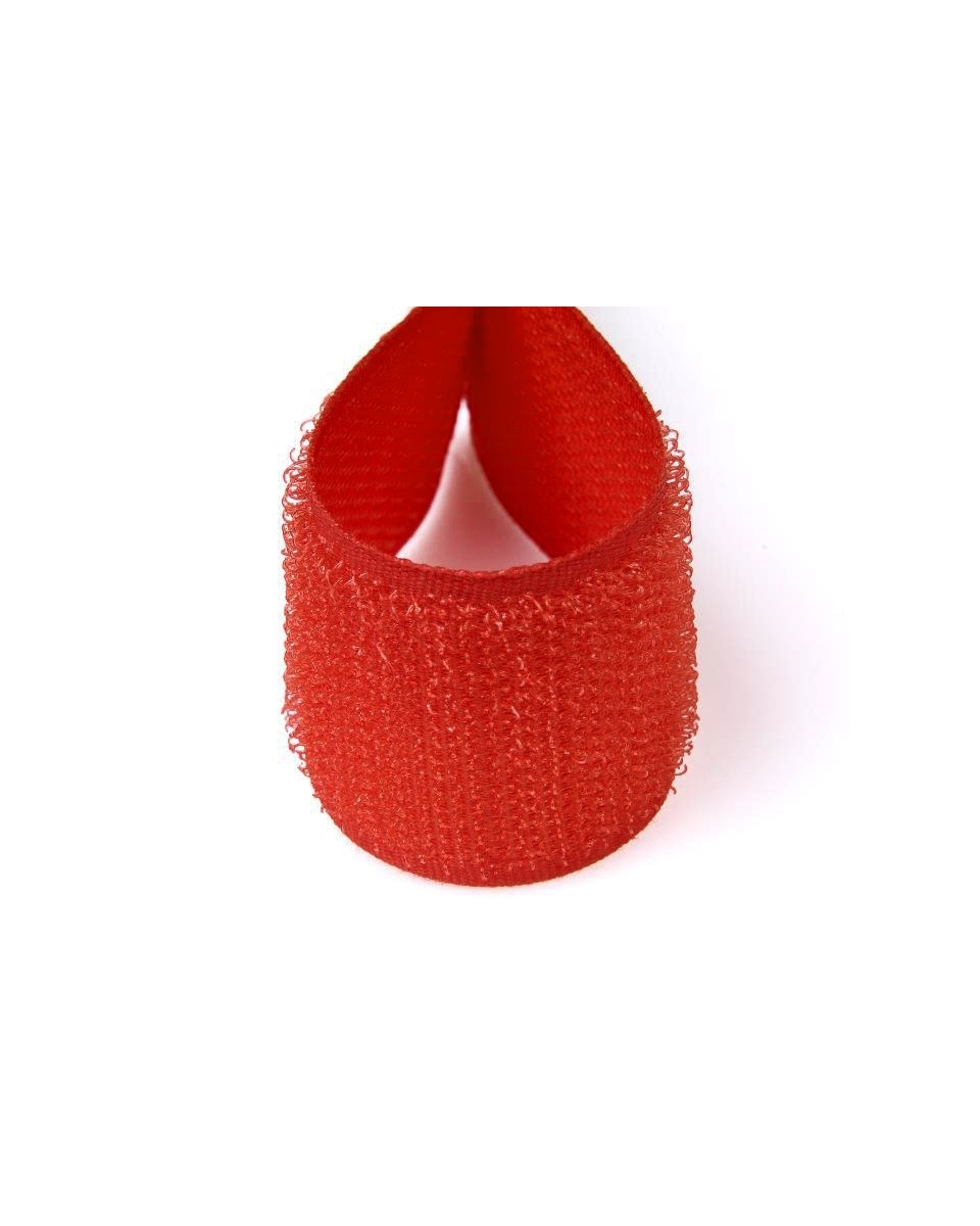 Hook and loop tape  red 820 polyester/nylon hook 25 mb