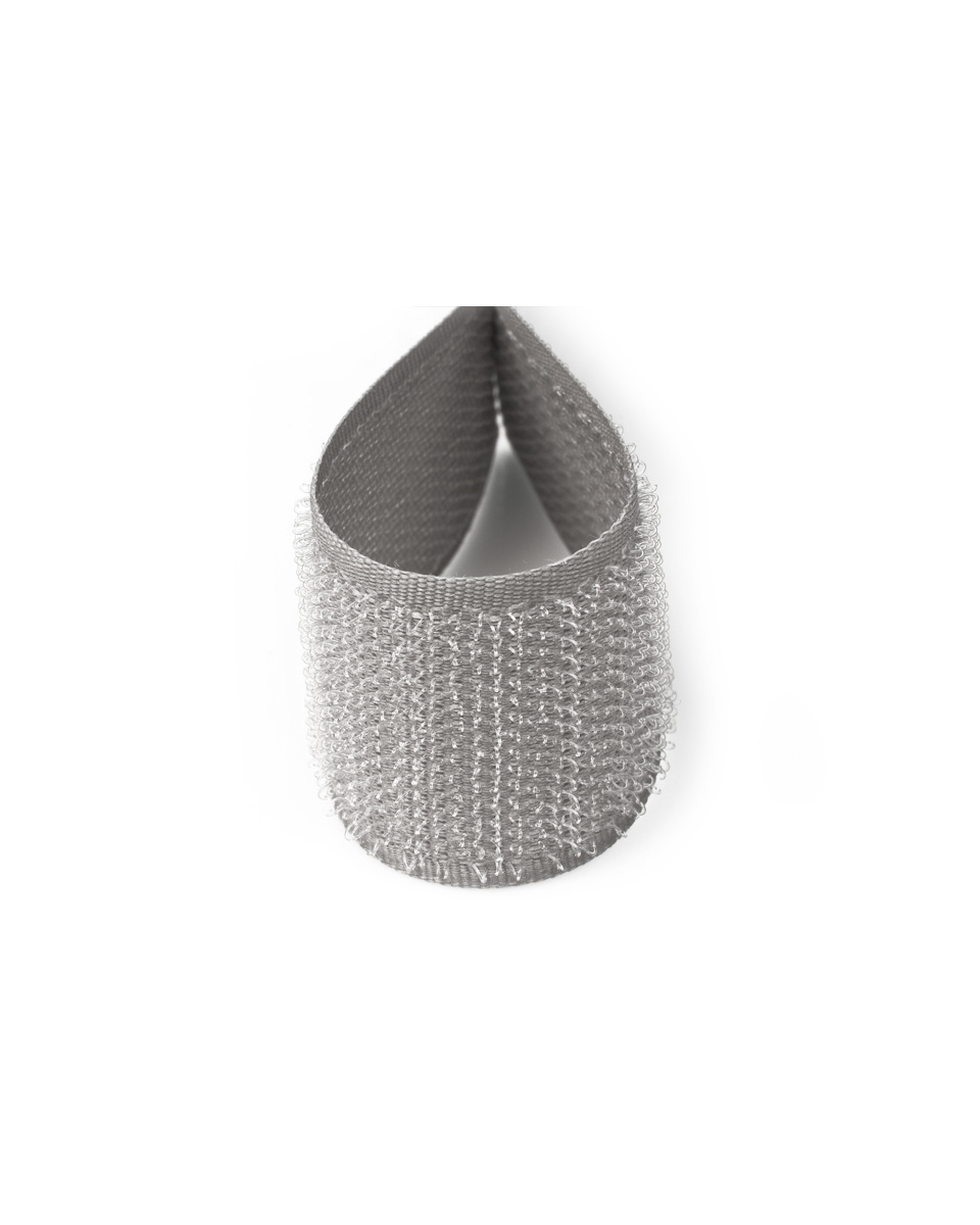 Klettverschlussband grau 134 polyester/nylon haken 25 lm Klettverschlussband grau 134 polyester/nylon haken 25 lm