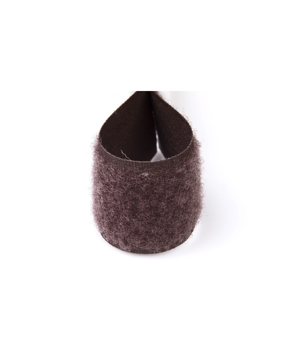 Hook and loop tape  brown 161 polyester/nylon loop 25 mb