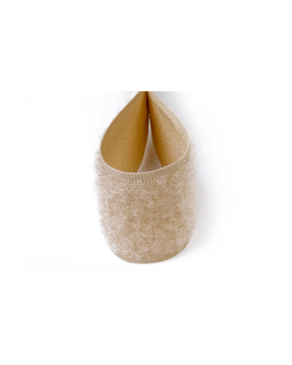 Hook and loop tape  light beige 101 polyester/nylon loop 25 mb