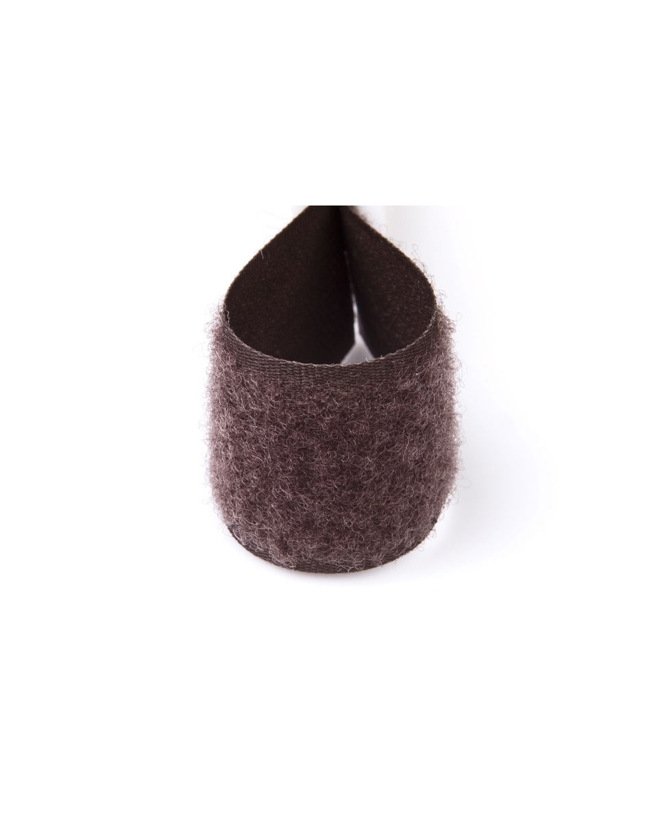 Hook and loop tape  brown 161 polyester/nylon loop 25 mb