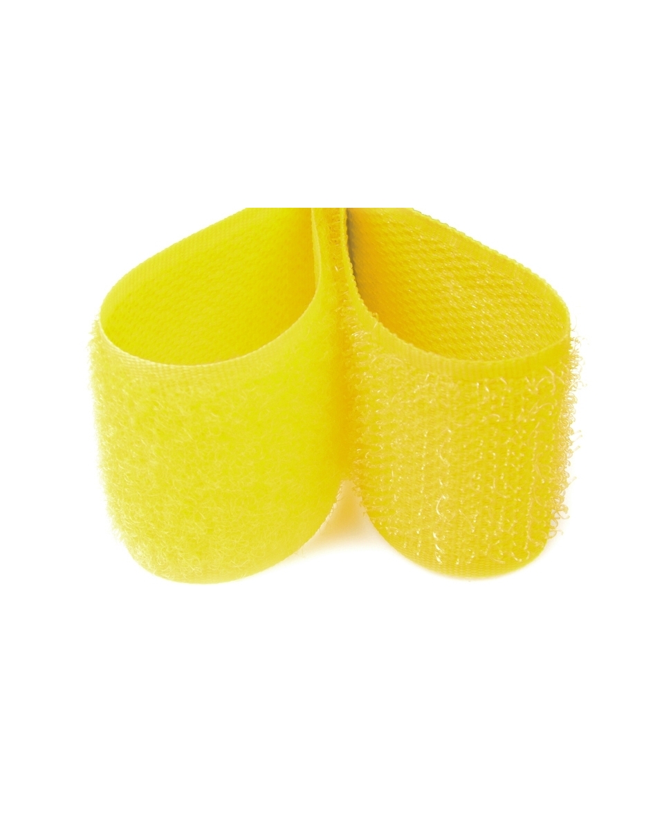 Hook and loop tape  yellow 506 polyester/nylon hook 25 mb